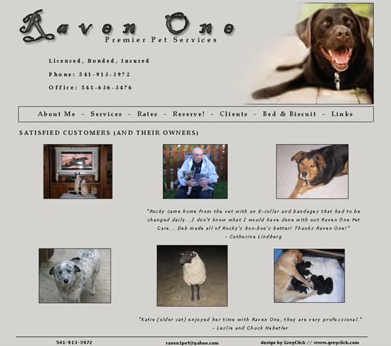 Raven One Pet Design - Click To Enlarge